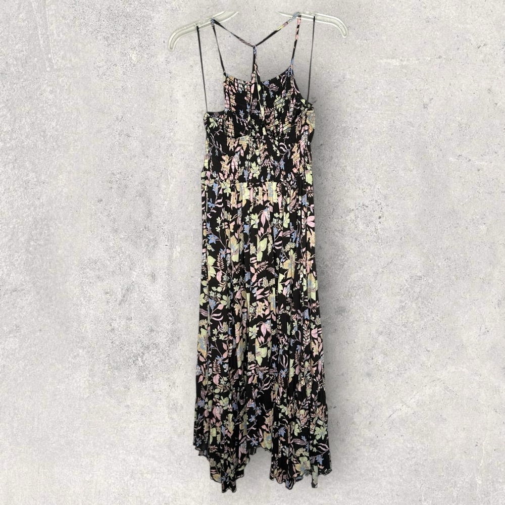 Free People Heat Wave Floral Print High/Low Dress Midnight Combo NWT Size Medium - Picture 3 of 15